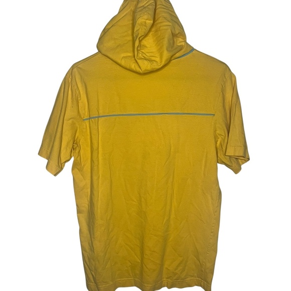 Polo Ralph Lauren Vintage Y2K Yellow Short-Sleeve Hoodie Cotton Large - Picture 2 of 4